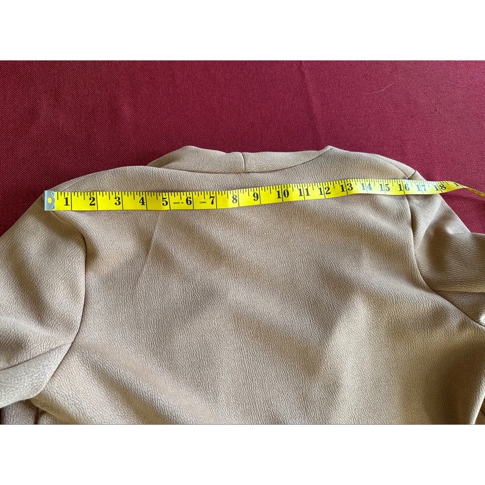 Zara Faux Suede Camel Longline Open Coat, S - Picture 16 of 16